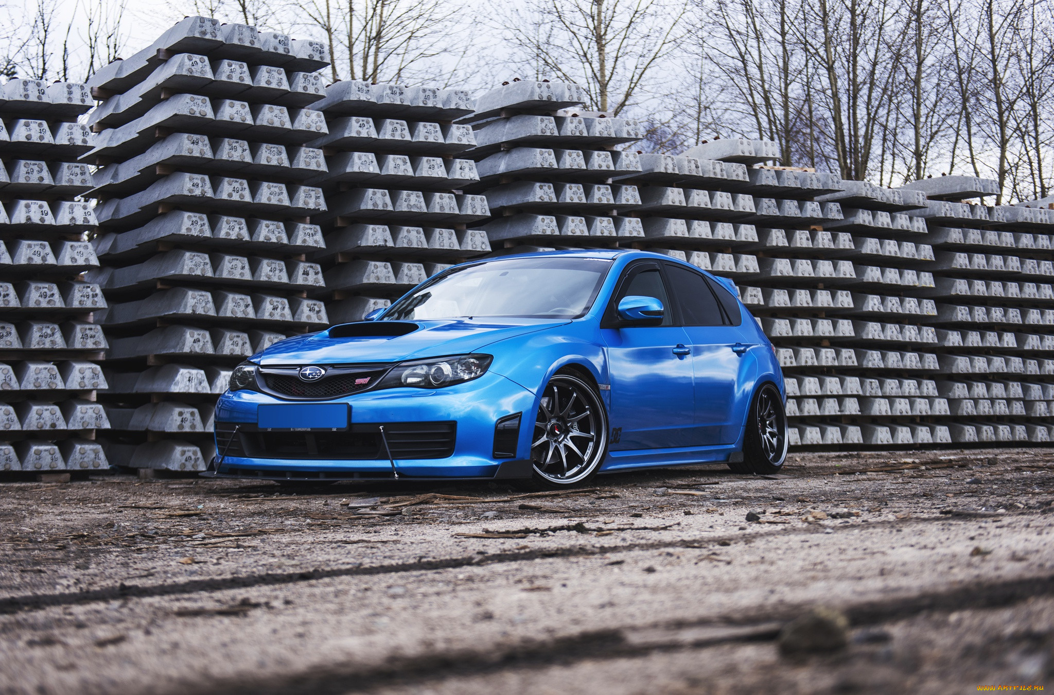 , subaru, impreza, wrx, blue, sti, autumn, jdm